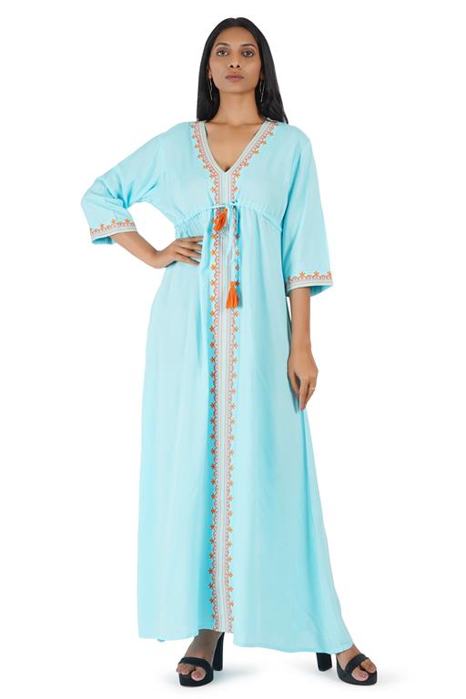 LADIES MAXI DRESS L/S